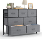 Fabric Chest of Drawer with 7 Drawers Home