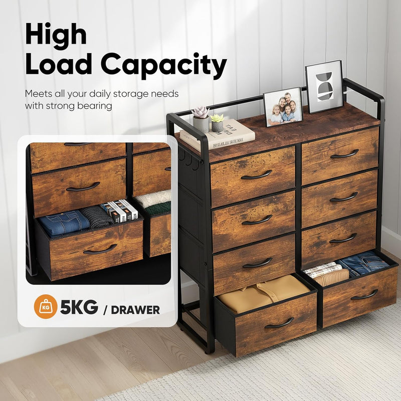 Fabric Chest of Drawer with 7 Drawers Home