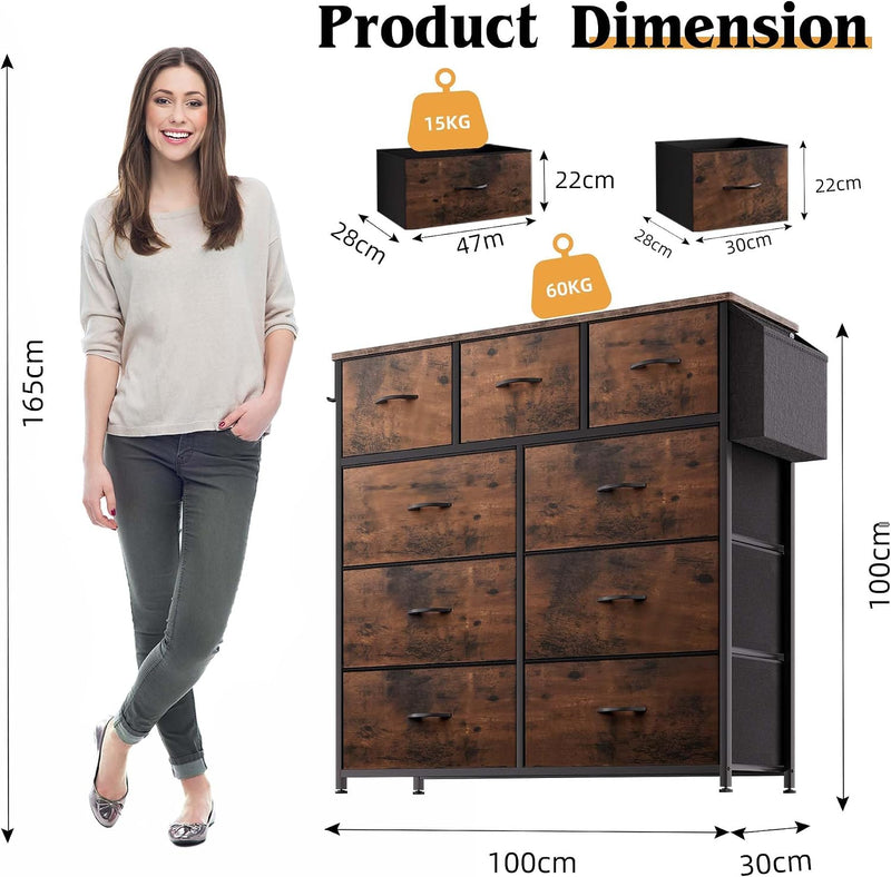 Fabric Chest of Drawers Canvas Storage Unit