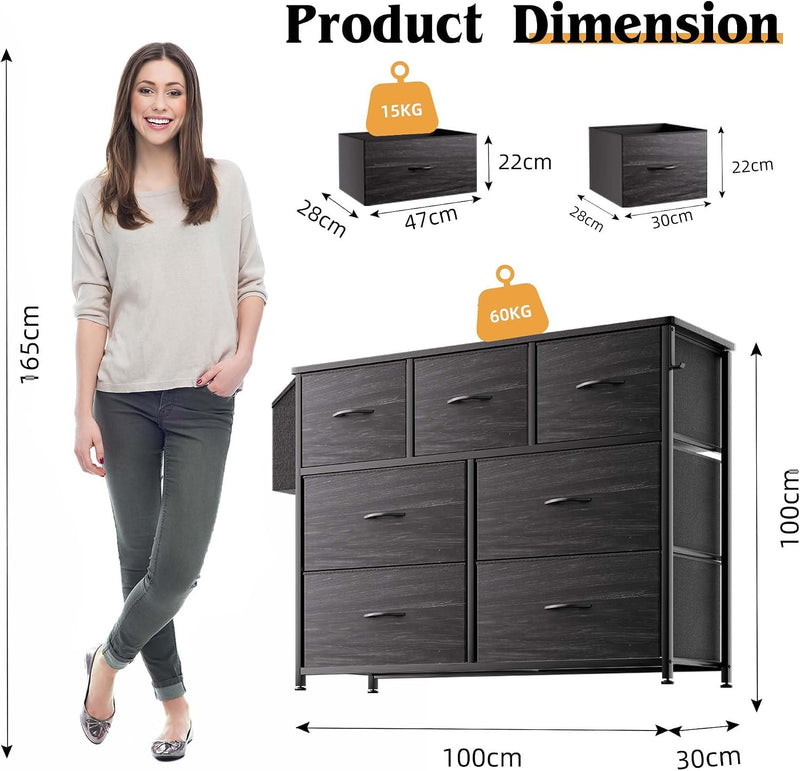 Fabric Chest of Drawers Canvas Storage Unit
