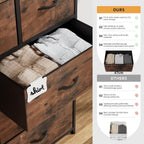 Fabric Chest of Drawers Canvas Storage Unit