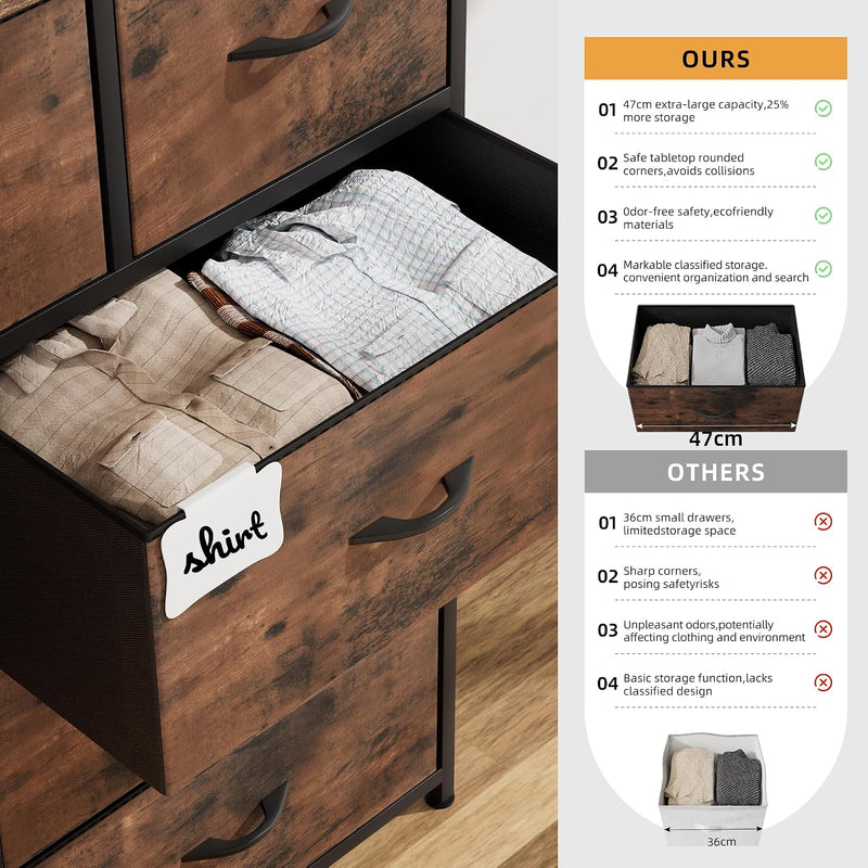 Fabric Chest of Drawers Canvas Storage Unit