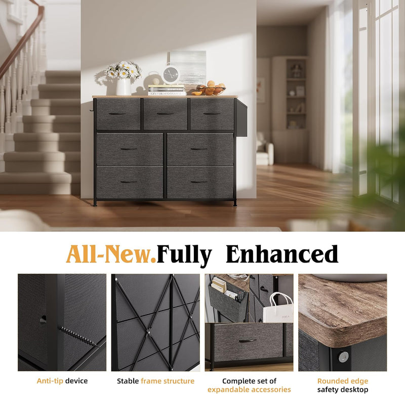 Fabric Chest of Drawers Canvas Storage Unit