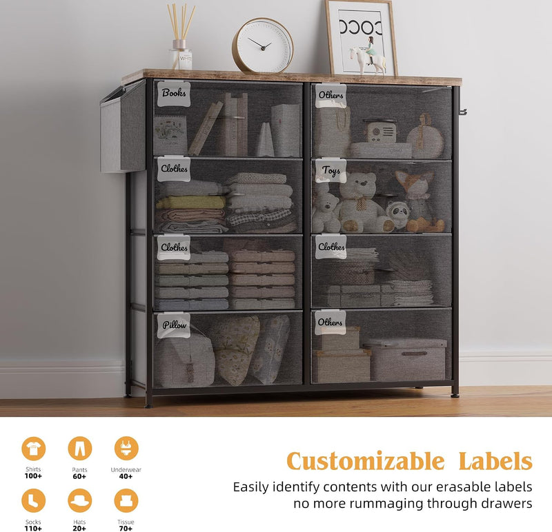 Fabric Chest of Drawers Canvas Storage Unit