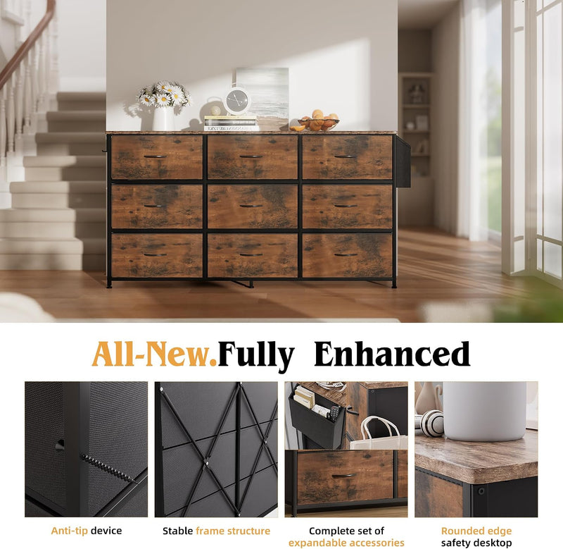 Fabric Chest of Drawers Canvas Storage Unit