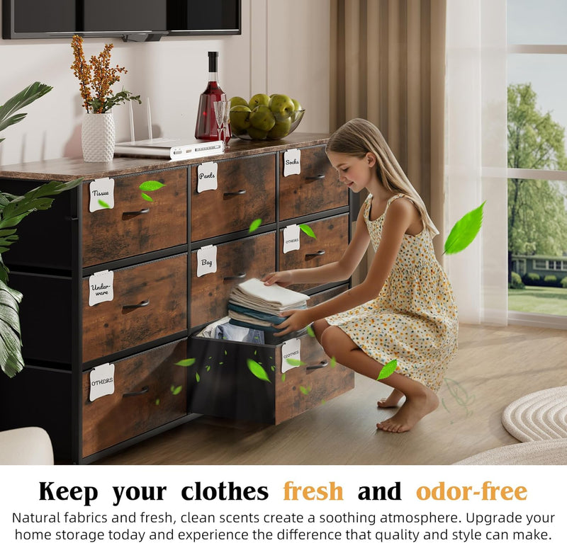 Fabric Chest of Drawers Canvas Storage Unit