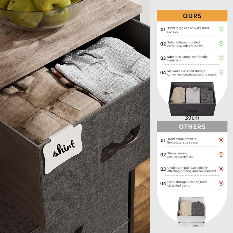 Fabric Chest of Drawers Canvas Storage Unit