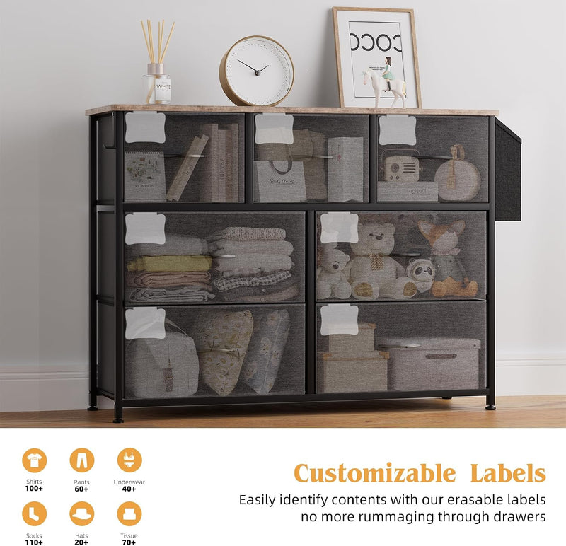 Fabric Chest of Drawers Canvas Storage Unit