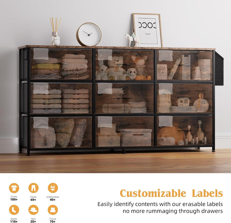 Fabric Chest of Drawers Canvas Storage Unit