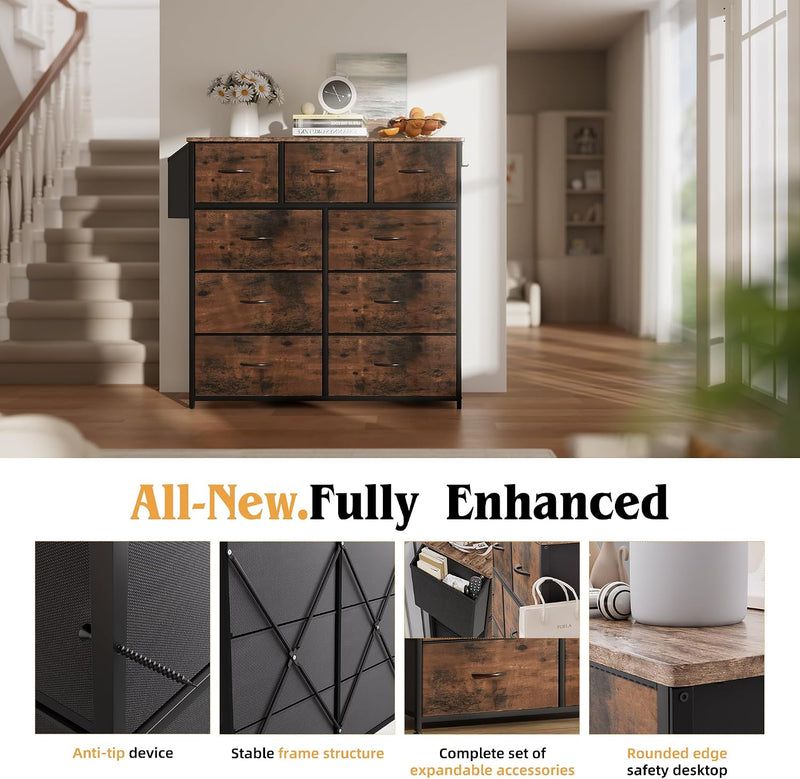 Fabric Chest of Drawers Canvas Storage Unit