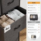 Fabric Chest of Drawers Canvas Storage Unit