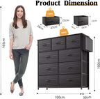 Fabric Chest of Drawers Large TV Stand