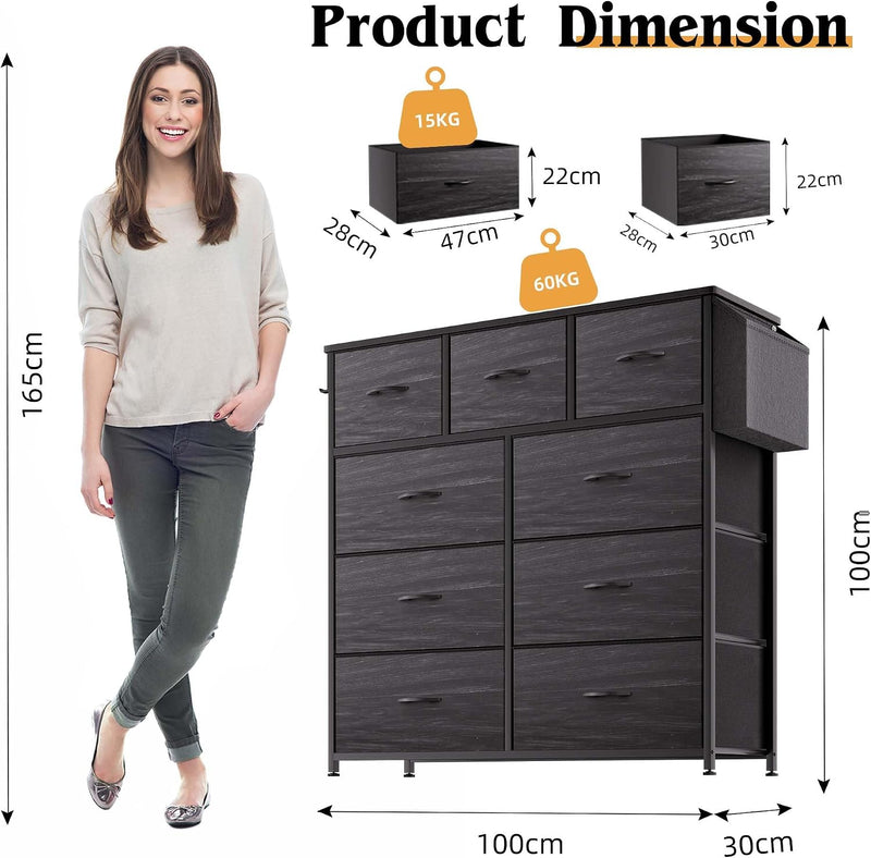 Fabric Chest of Drawers Large TV Stand