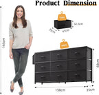 Fabric Chest of Drawers Large TV Stand