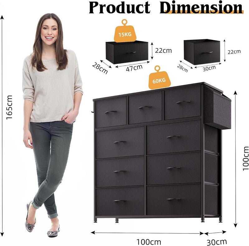 Fabric Chest of Drawers Large TV Stand