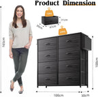 Fabric Chest of Drawers Large TV Stand