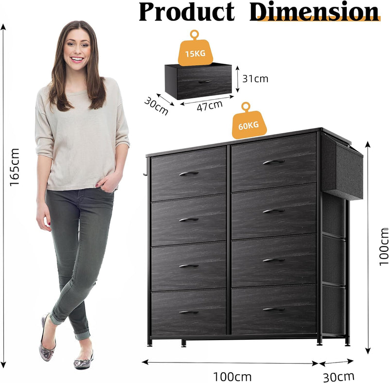 Fabric Chest of Drawers Large TV Stand