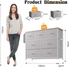 Fabric Chest of Drawers Large TV Stand