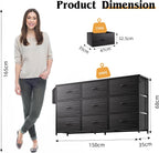 Fabric Chest of Drawers Large TV Stand
