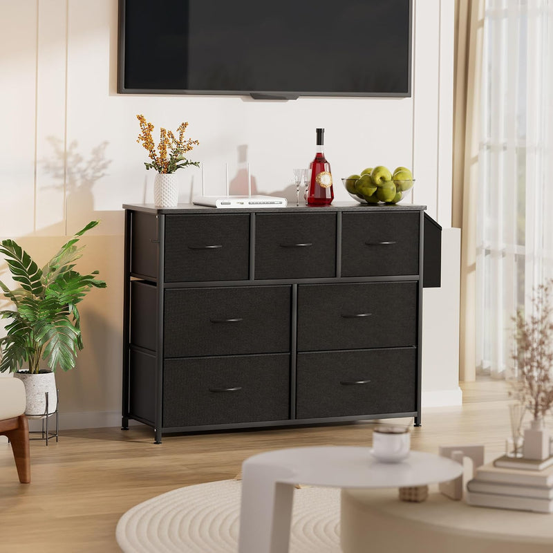 Fabric Chest of Drawers Large TV Stand