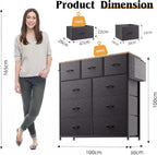 Fabric Chest of Drawers Large TV Stand