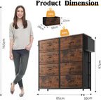 Fabric Chest of Drawers Large TV Stand