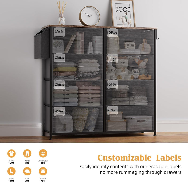 Fabric Chest of Drawers Large TV Stand