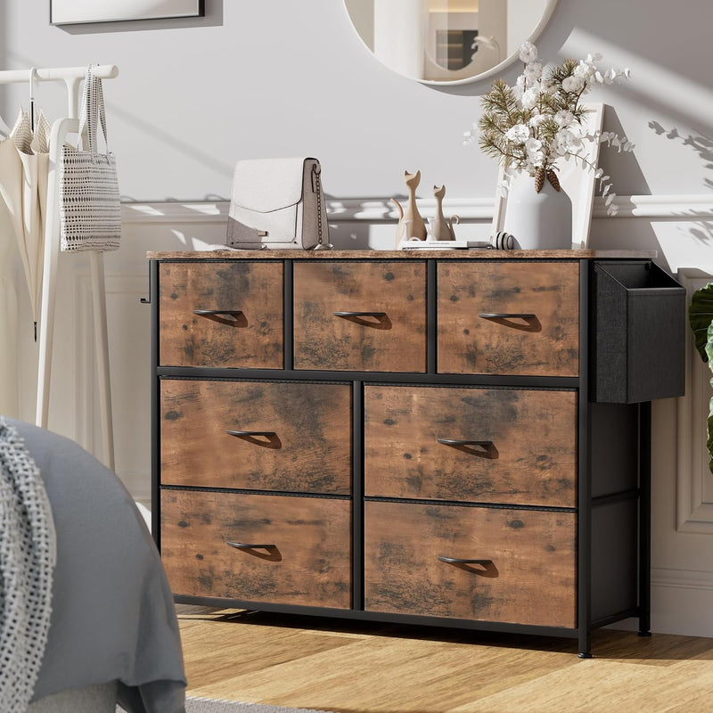 Fabric Chest of Drawers Large TV Stand
