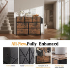 Fabric Chest of Drawers Large TV Stand
