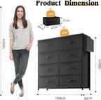 Fabric Chest of Drawers Large TV Stand