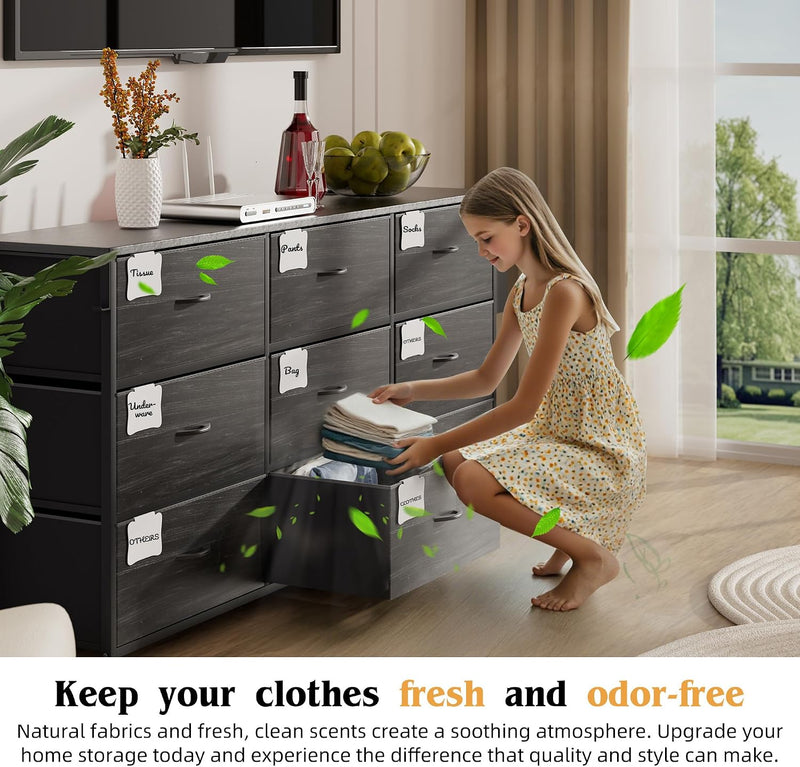 Fabric Chest of Drawers Large TV Stand