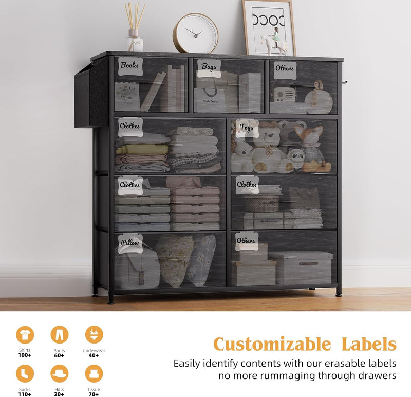 Fabric Chest of Drawers Large TV Stand