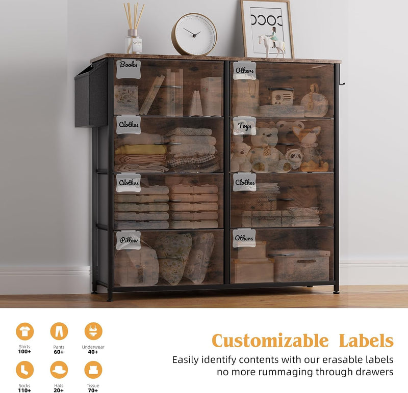 Fabric Chest of Drawers Large TV Stand