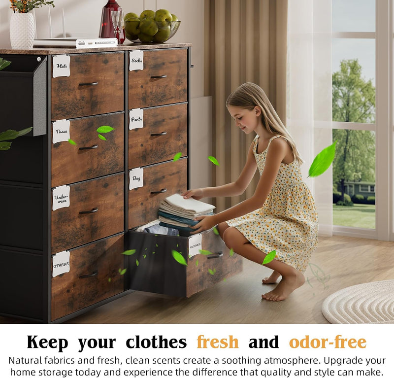 Fabric Chest of Drawers Large TV Stand