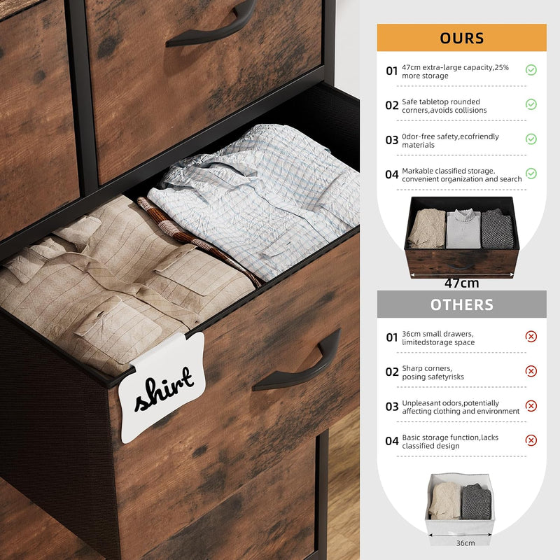 Fabric Chest of Drawers Large TV Stand