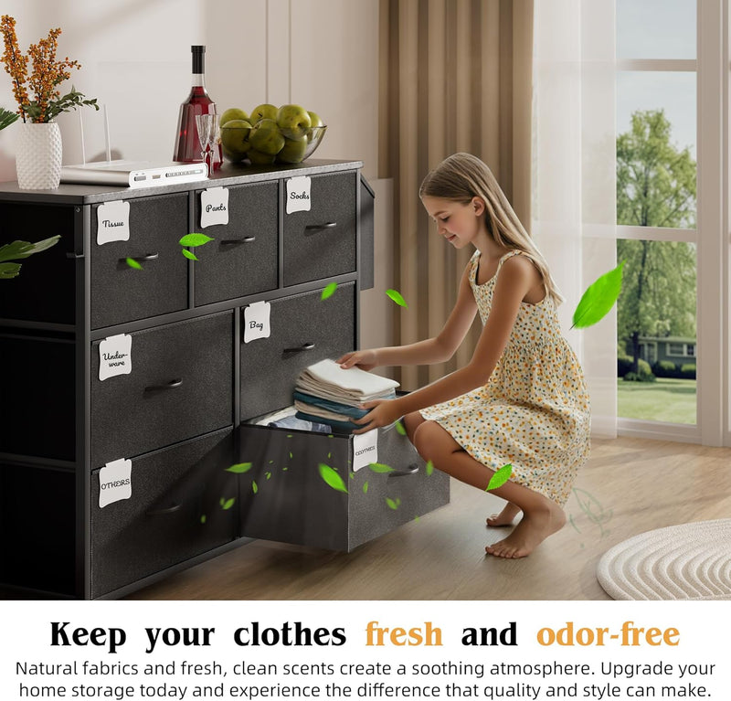 Fabric Chest of Drawers Large TV Stand