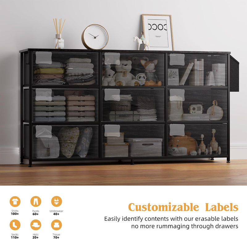 Fabric Chest of Drawers Large TV Stand