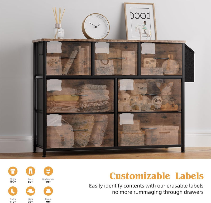 Fabric Chest of Drawers Large TV Stand