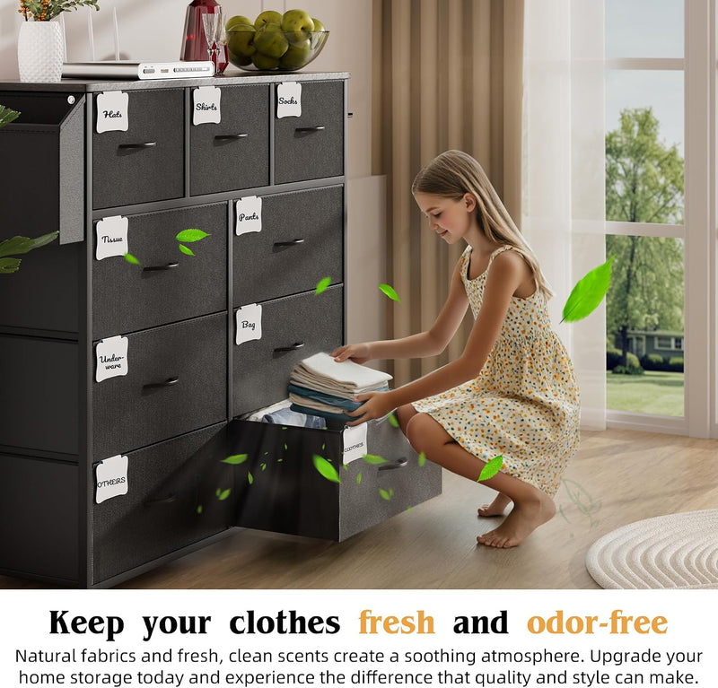 Fabric Chest of Drawers Large TV Stand