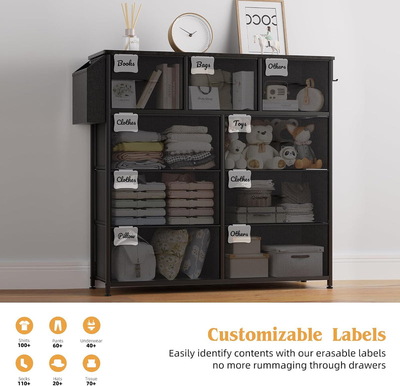 Fabric Chest of Drawers Large TV Stand
