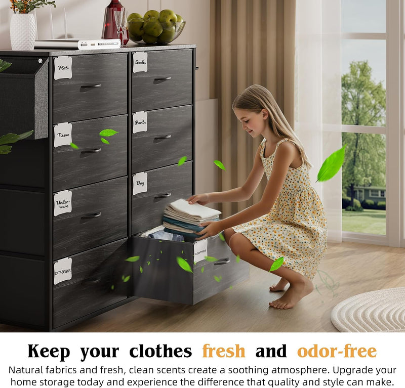 Fabric Chest of Drawers Large TV Stand