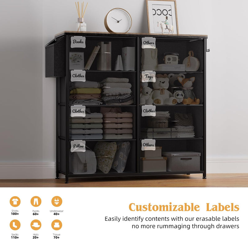 Fabric Chest of Drawers Large TV Stand