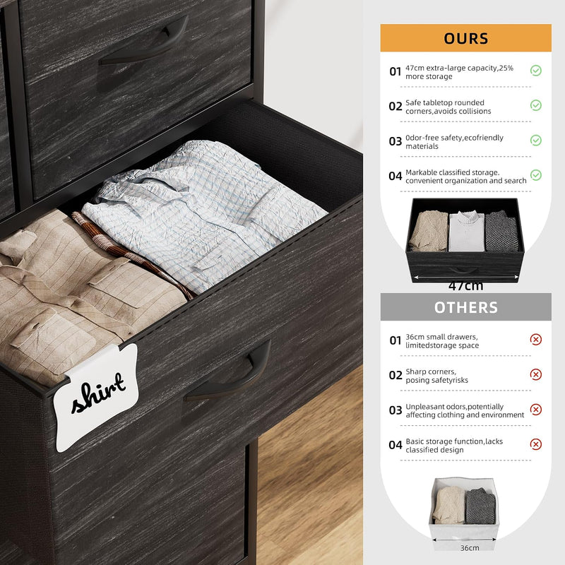 Fabric Chest of Drawers Large TV Stand