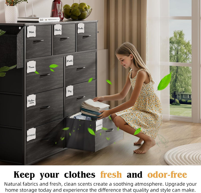 Fabric Chest of Drawers Large TV Stand