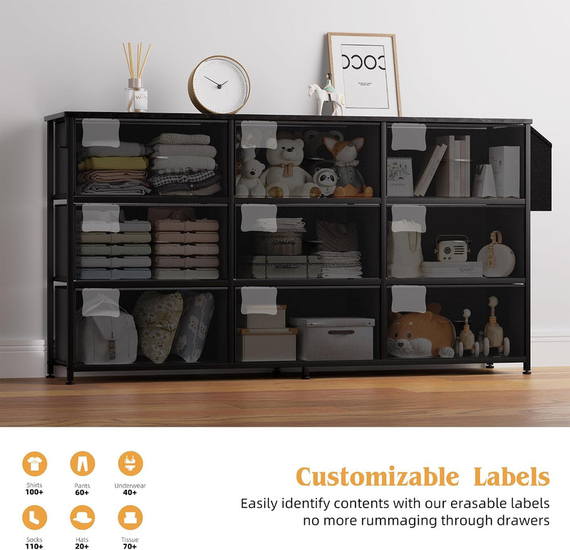 Fabric Chest of Drawers Large TV Stand