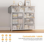 Fabric Chest of Drawers Large TV Stand