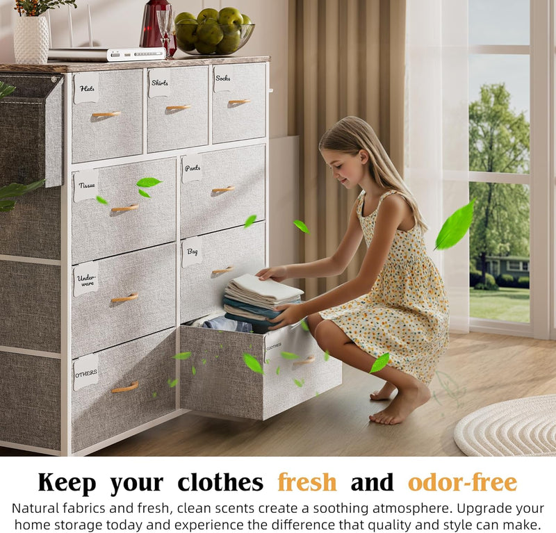 Fabric Chest of Drawers Large TV Stand