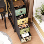Fabric Chest of Drawers with 3 Narrow Top