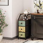 Fabric Chest of Drawers with 3 Narrow Top