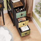 Fabric Chest of Drawers with 3 Narrow Top
